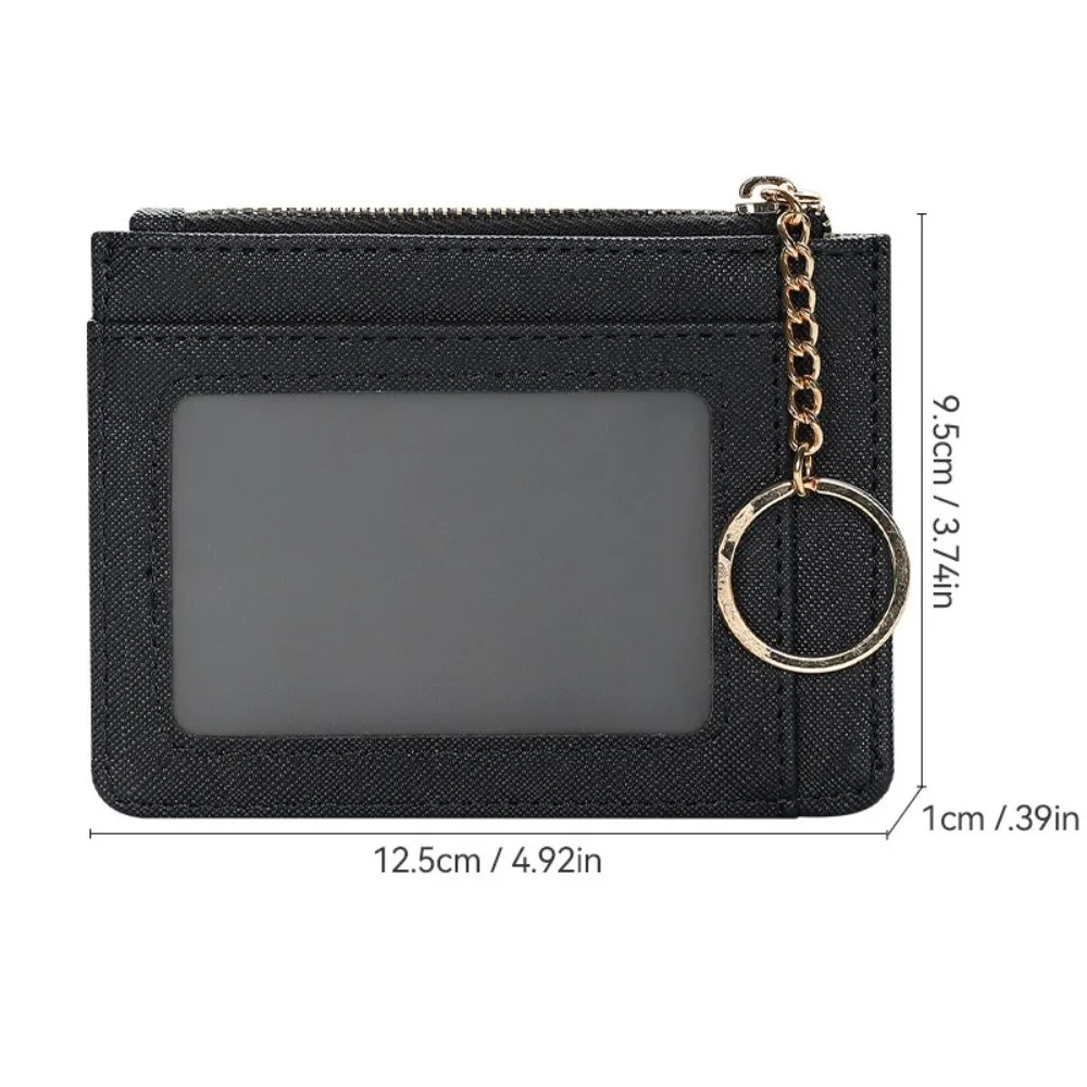 Портативная короткая подвесная сумка для карт, многофункциональный красочный кошелек с несколькими картами, карманный кошелек из искусственной кожи на молнии, унисекс