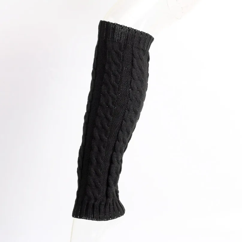 Womens Leg Warmers Ankle Winter Warm Stretch Knitted Slouch Thermal Ladies Thick Wool Cuffs Boot Socks Black White Female Gaiter