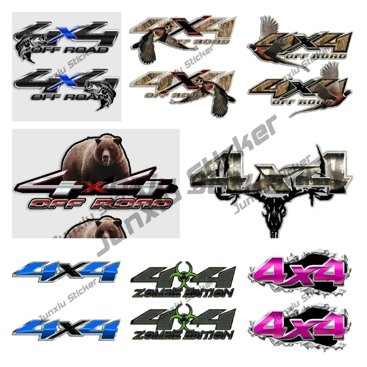 

Creative 4X4 Stickers 4X4 Offroad Decal Premium Quality Black Vinyl Decal Reflective-silver Car Accessories Glue Sticker KK13cm