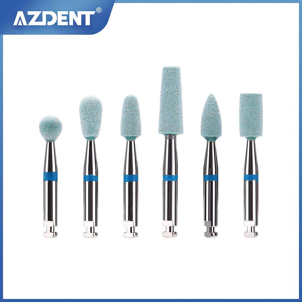 AZDENT 1pc Dental Ceramic Diamond Polisher Polishing Head Stone Grinder Zirconia  Porcelain Coarse Grit Shank Diameter RA 2.35mm