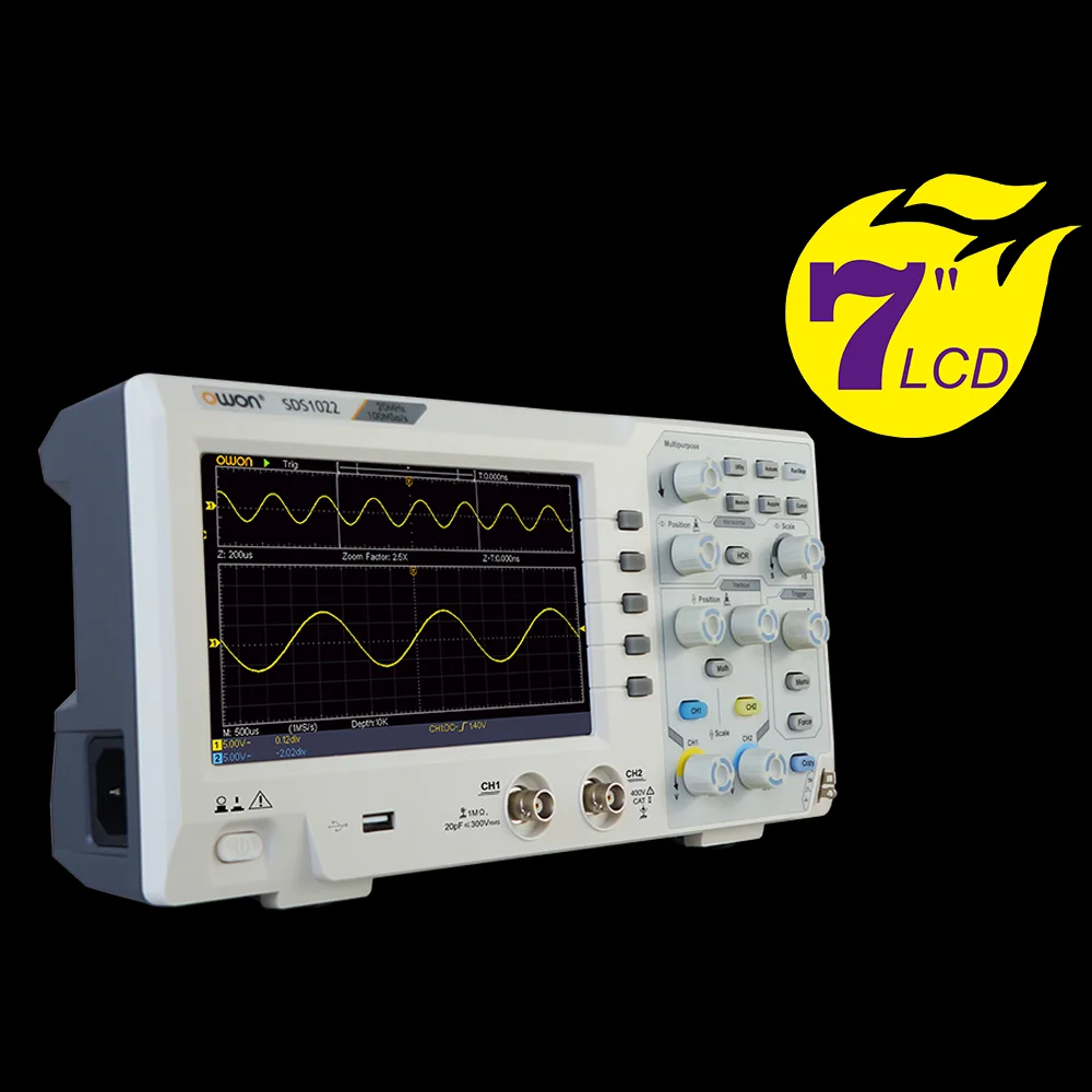 OWON SDS1102 2CH 100Mhz  Economical Type Digital Oscilloscope