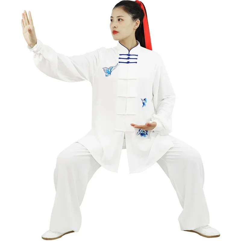 Traditional Chinese Taiji Long Sleeved Wushu Taichi Women Kungfu Uniform Suit Uniforms Tai Chi Exercise Clothing 12 MN4