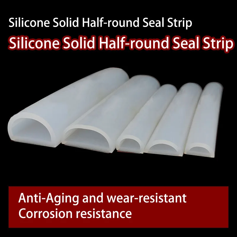 High-temperature resistant translucent semi-circular hollow D-shaped silicone sealing strip