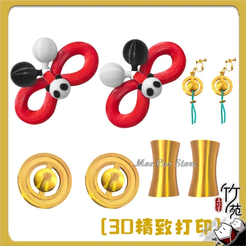Moe Cos Store ZZZ Dialyn Cosplay Accessories Women Panda Girls Outfits Decors Zenless Zone Zero Halloween Cute Earring Prop view 3