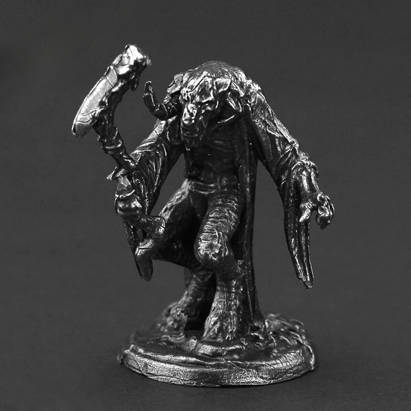 Modelo de figuras de ação de metal, soldado monstro bárbaro, produto acabado, peça de jogo de tabuleiro, acessórios de ornamento militar, mini brinquedos