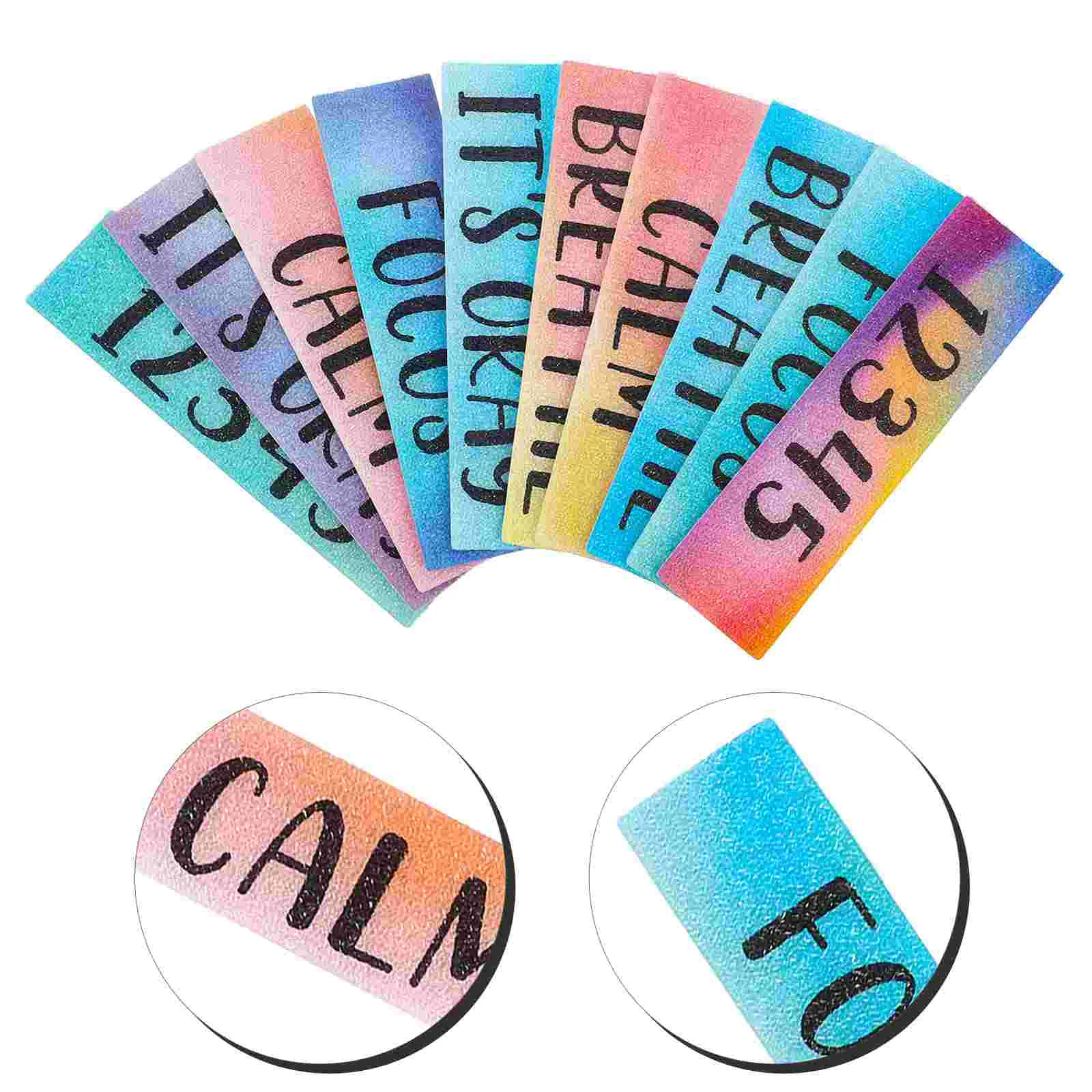 10 Pcs Sticker by Number for Adults Decompression Tool Colored Adhesive Strips Cool Phone Back Decals Sensory Stress Stickers