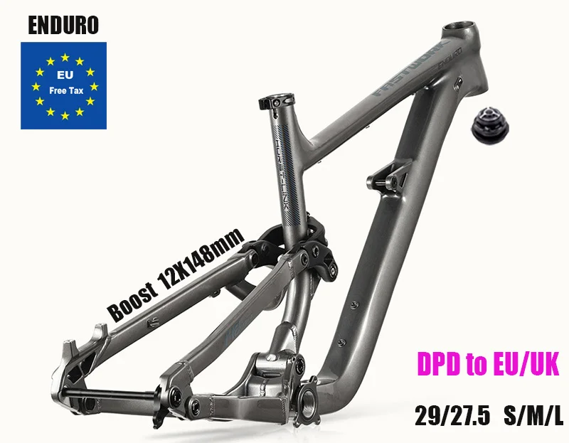 

Bike Soft Tail Frameset Full Suspension Enduro Aluminum Alloy MTB Mountain 29/27.5 er DH XC AM MTB Boost 148mm 4 Links DPD