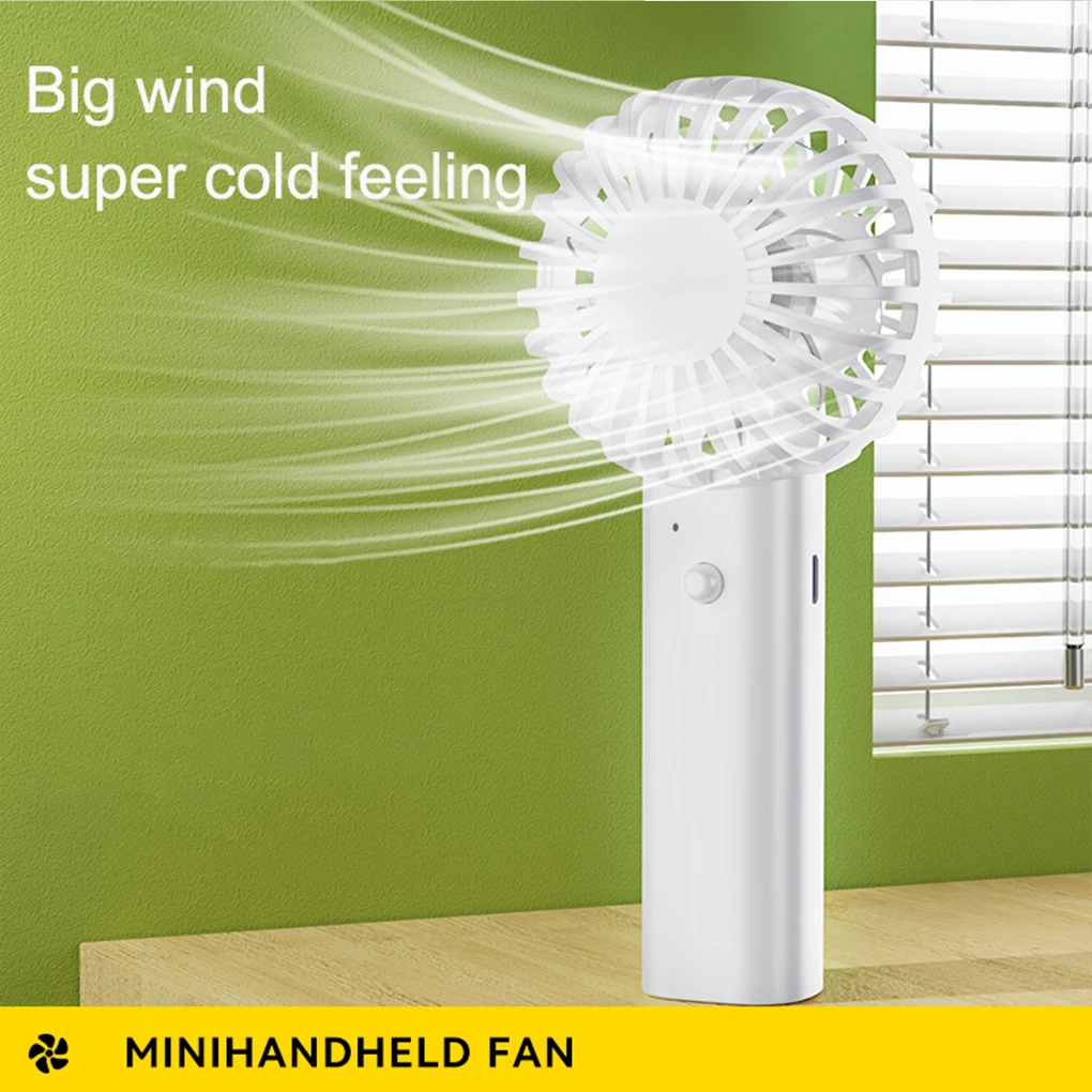 Summer Mini Fan Cute Cartoon Portable Charging USB Handheld Fan Student Outdoor Fan USB Rechargeable Fan