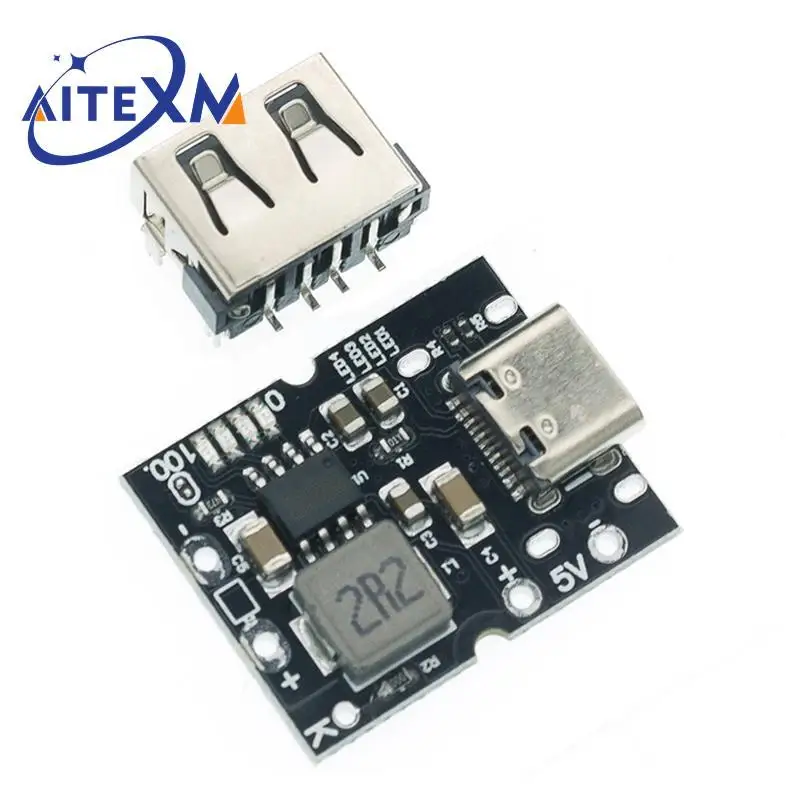 Type-C/Micro USB 5V 2A/1A Boost Converter Step-Up Power Module Lithium Battery Charging Protection Board Display For DIY Charger