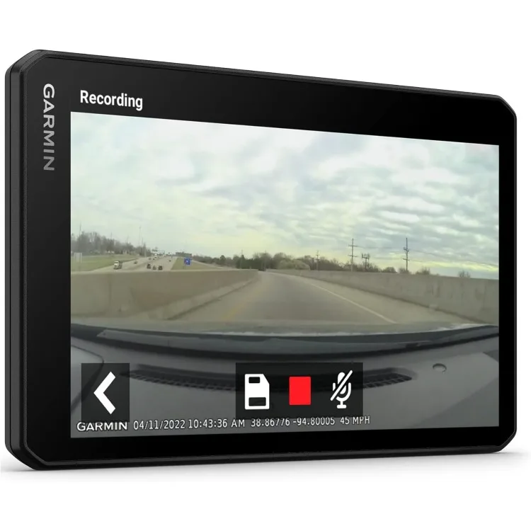 DriveCam™ 76, Large, Easy-to-Read 7” GPS car Navigator, Built-in Dash Cam, Automatic Incident Detection,High-Resolution Birdseye