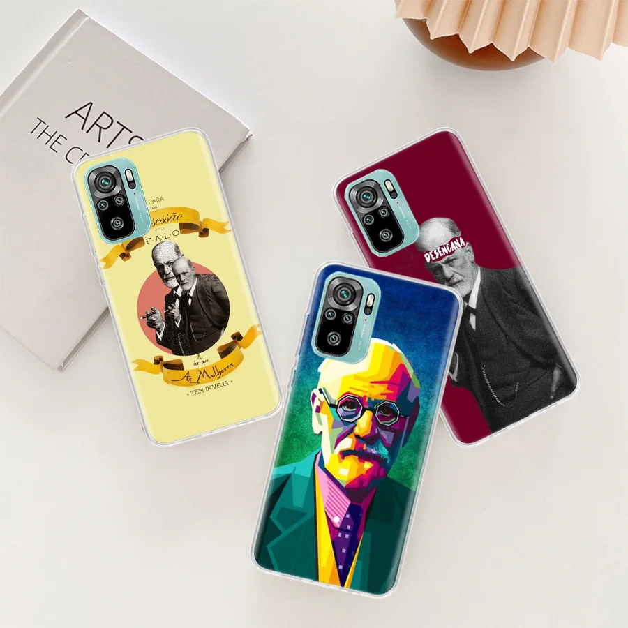 Sigmund Freud founder of psychoanalysis Phone Case For Xiaomi Poco X6 X5 X4 F4 GT X3 F6 Pro 5G M5 M5S M4 M3 F5 F3 F2 F1 Mi Note