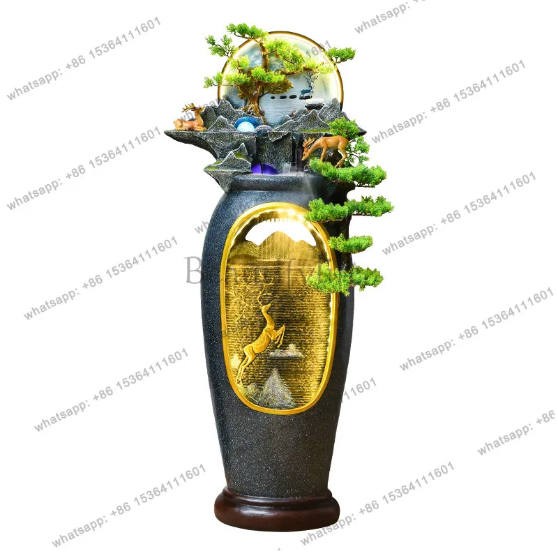 Feng Shui wheel living room circulation water feature landing housewarming opening gift