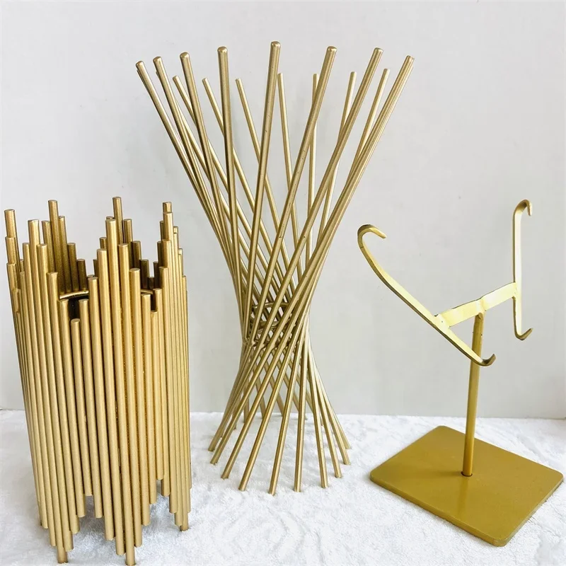 Wholesale Crystal Sphere Wooden Lamp Base Ball Slice Stand Metal Stand Holder