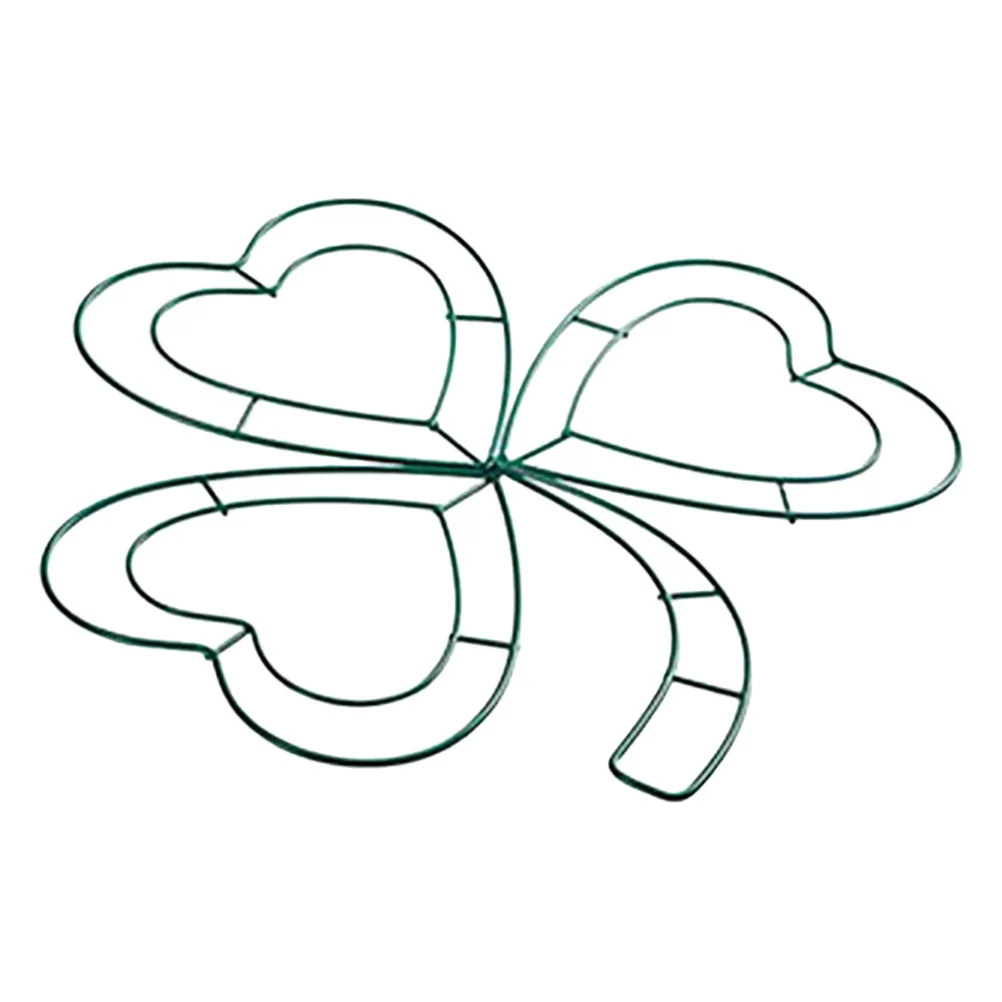 

Four Leaf Wreath Stand Wire Frame Patrick's Day Door Wreaths Metal Frames Irish Festival Base Form