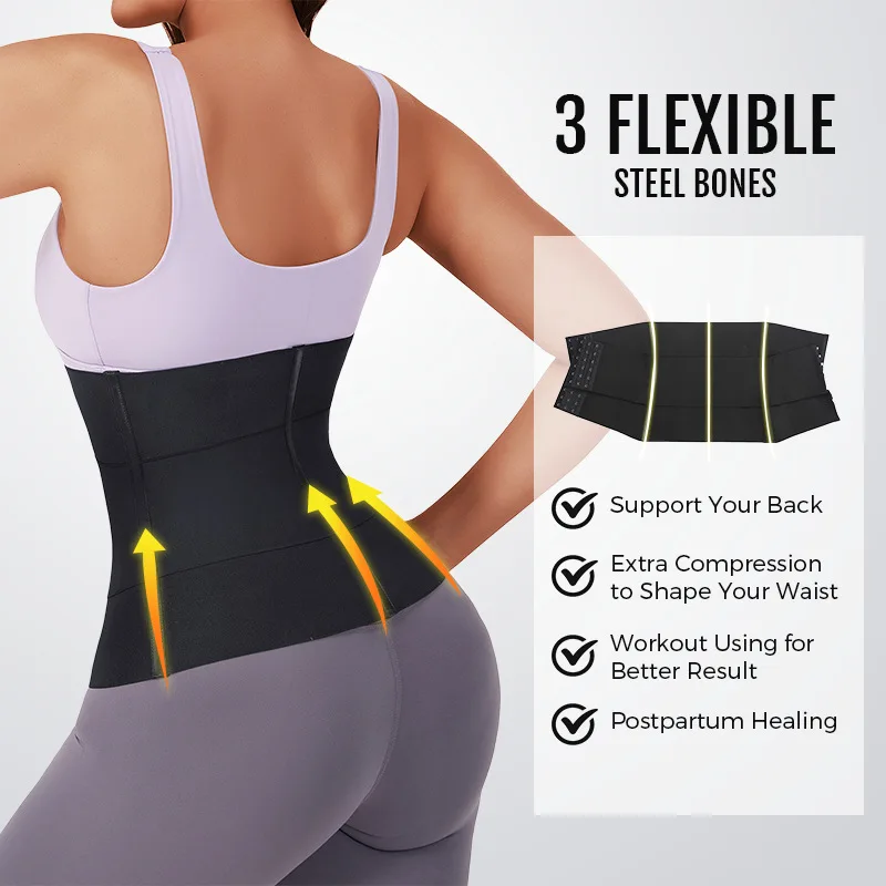 New Waist Trainer for Women Hourglass Adjustable Sports Girdle Seamless Underbust Tummy Control Corset Slimming Belt Plus Size