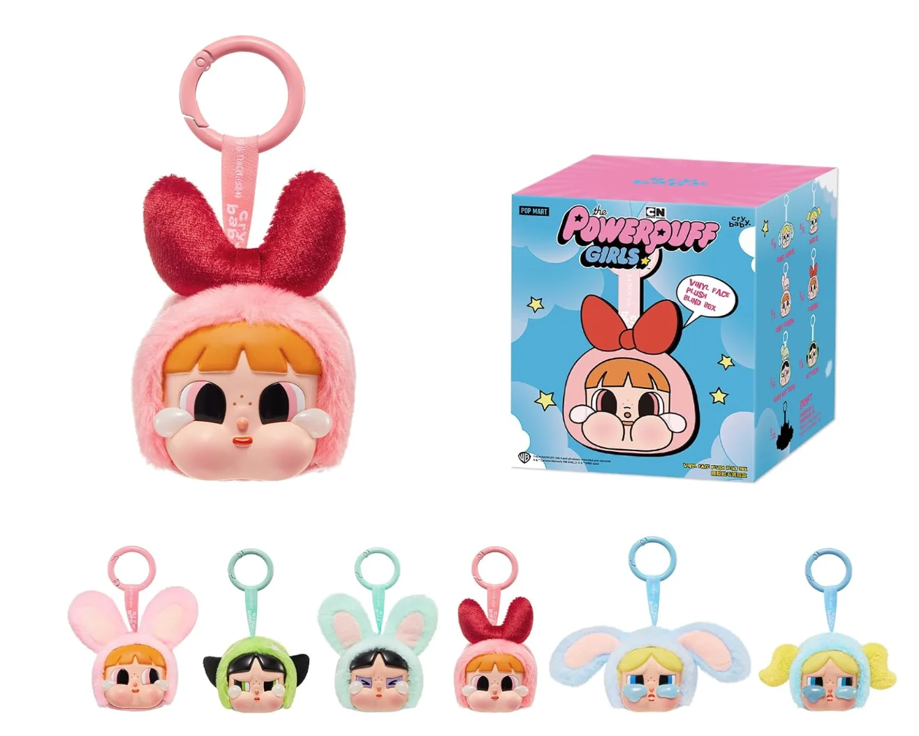 

POP MART CRYBABY x Серия Powerpuff Girls — виниловая плюшевая глухая коробка для лица