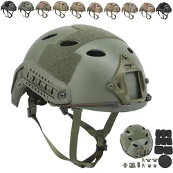 Casco tattico Veloce PJ Tipo Airsoft Paintball Tiro Caschi da gioco di guerra CS Gioco Combattimento Testa Equipaggiamento protettivo