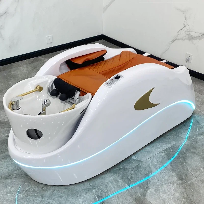 Kapper Luxe Salonstoel Massage Kapperstafel Salonstoel Haar Hydrotherapie Washoofd Sedie Cadeira Spa-meubilair JY50SC