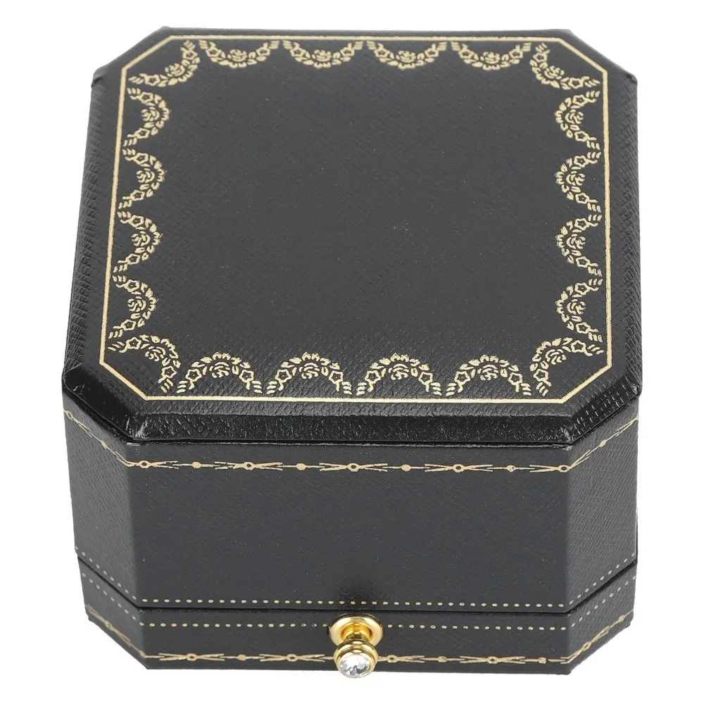 Elegant Leather Ring Box Ring Display Retro Pattern Ring Holder Case Ring Gift Box Wedding