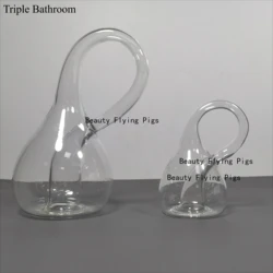Klein Bottles Thickened Ornaments Four-dimensional Space Decorative Glass Bottle Gifts Transparent Glass Home Decoration