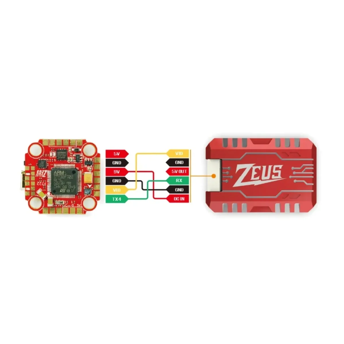 HGLRC Zeus VTX PRO 1.6W Image Transmission Built-in Microphone 7-36V CNC Heat Sink Shell MMCX for RC FPV Racing Drone Long Range