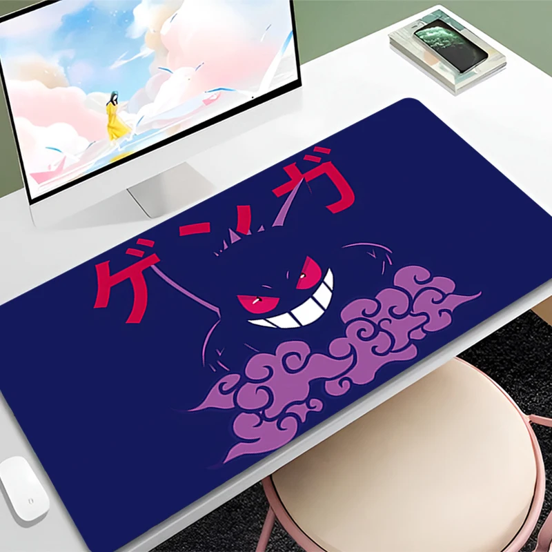 Mouse Pad P-Pokemon Gengar notbook gamer Large Keyboard NonSlip Rubber Computer Carpet Desk Mat PC Gamer 90x40 MousePad