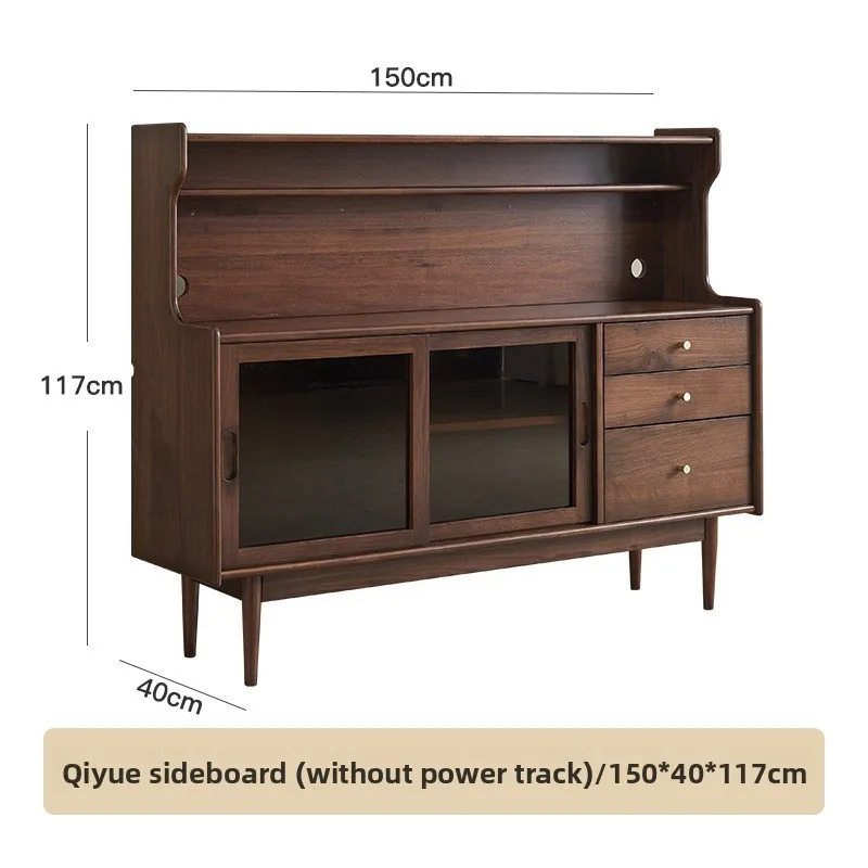 Massief houten eetkamer bijzetkast, Japanse stijl woonkamer opslag wijnkast theekast eenvoudige huishoudelijke keuken