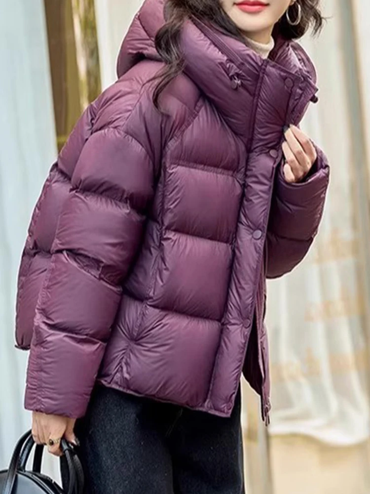 Stylish Thickened down Cotton Jacket Women's Short Puffer Coat Fashionable Winter Outerwear Comfortable Korean Style Loose Fit