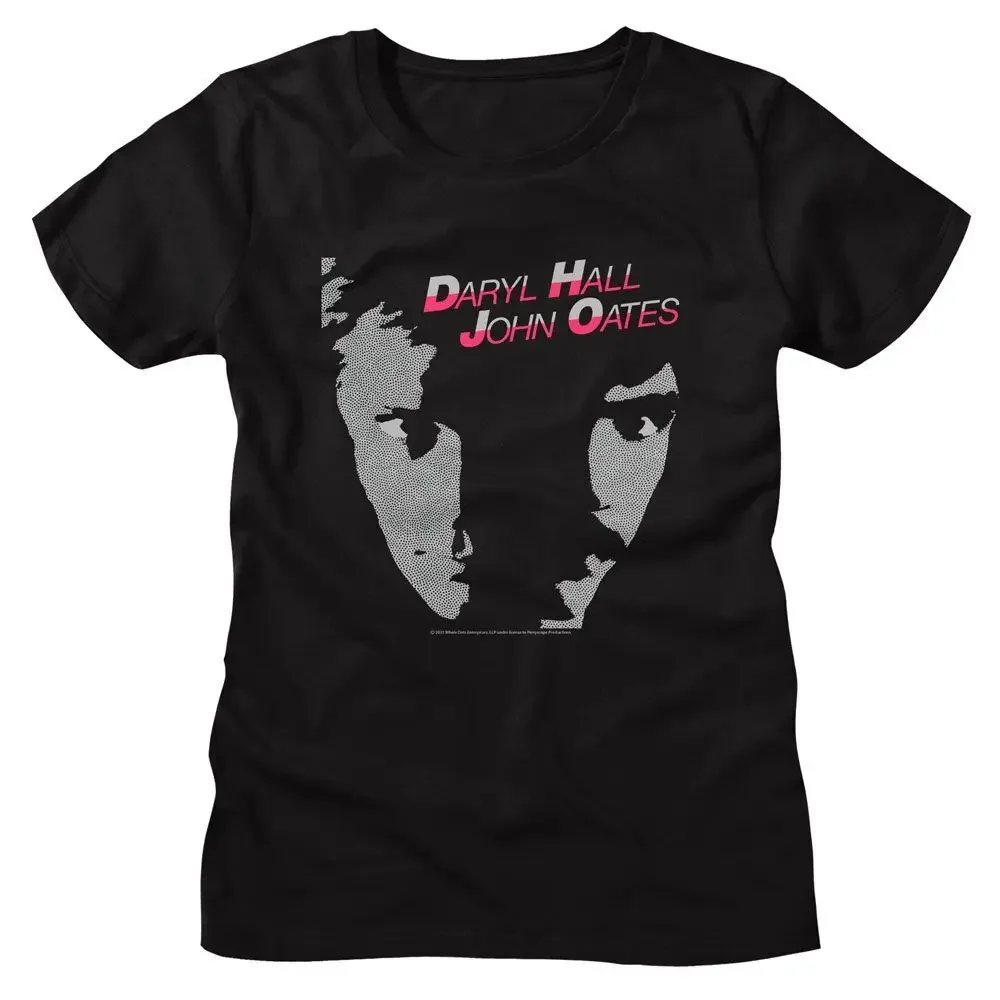 Ladies Hall And Oates Faces Music Shirt