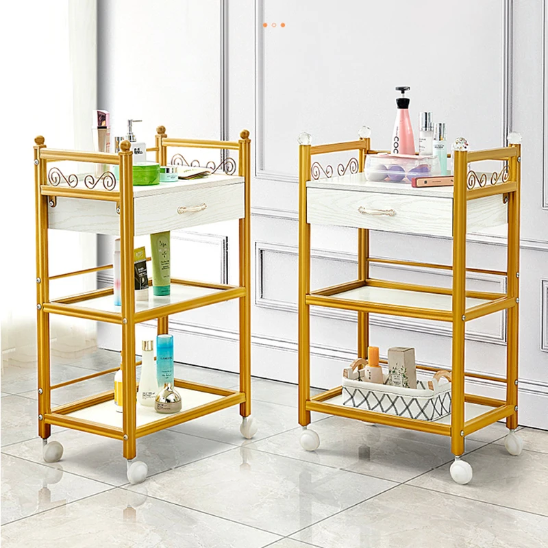 

Spa Tea Beauty Salon Trolley Cosmetic Lash Pedicure Rolling Tattoo Salon Trolley Nails Carrito Auxiliar Salon Furniture WKST