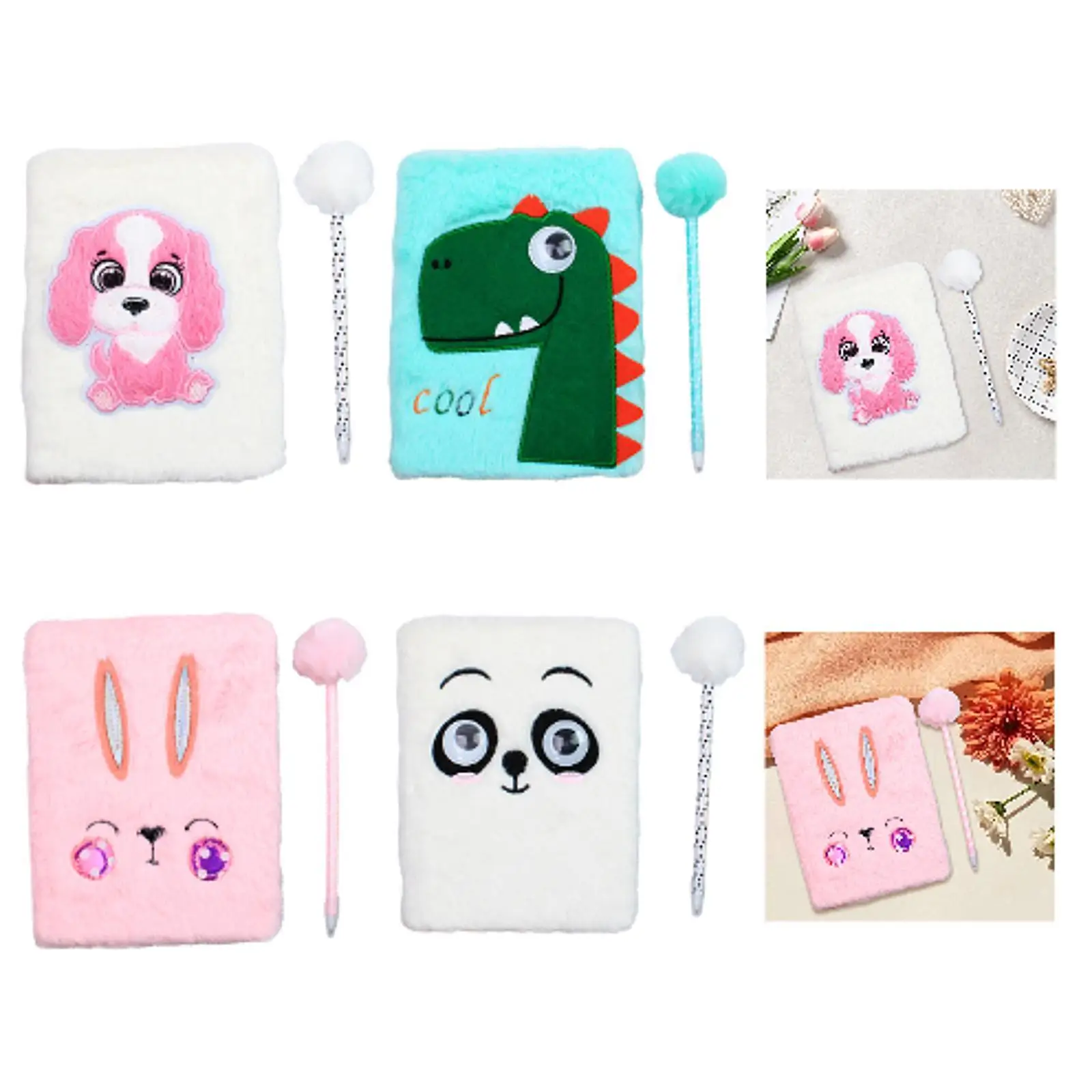 Plush Journal Notebook Cute Fuzzy Journal Personal Notepad for Writing and