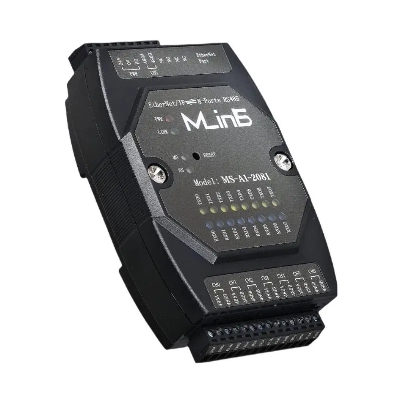 Multi-port Serial EtherNet/IP to Modbus 485 RTU/ASCII 8-port RS485 Serial Server Module