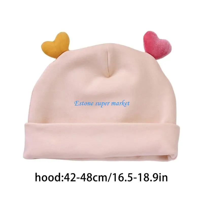 090B غطاء رأس لطيف على شكل نجمة/قلب لطيف على البشرة الحساسة ومثالي لحديثي الولادة