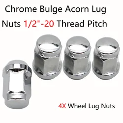 4X Car Steel Wheel Lug Nuts  1/2