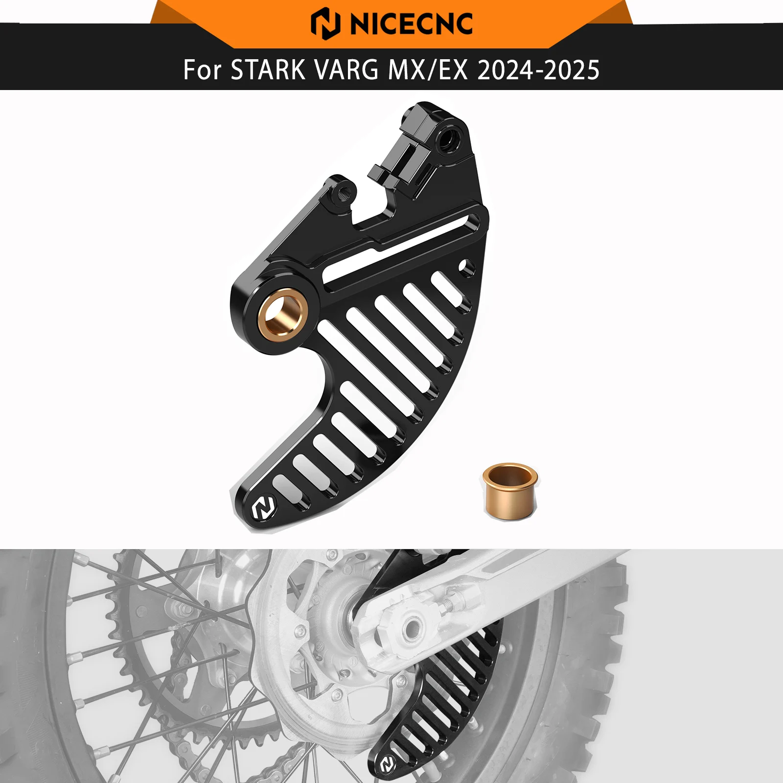 

NICECNC Rear Brake Disc Guard Cover Protector For Stark Varg EX MX 2024-2025 Electrical Bike Part 6061-T6 Aluminium CNC-machined