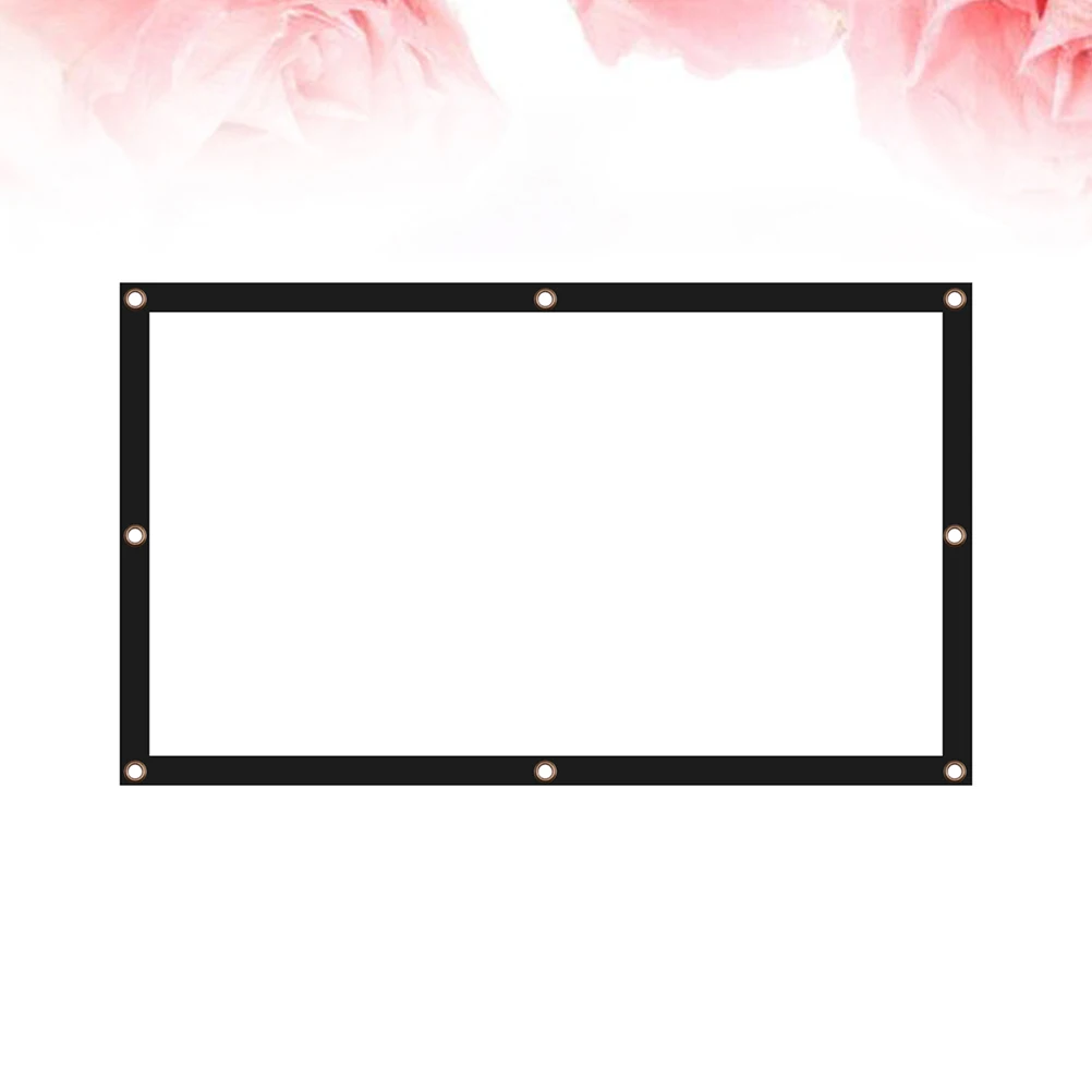 1Pcs Projection Screen Portable White 100 Inch 16:9 Durable Synthetic Fiber Business Education Projector Curtain