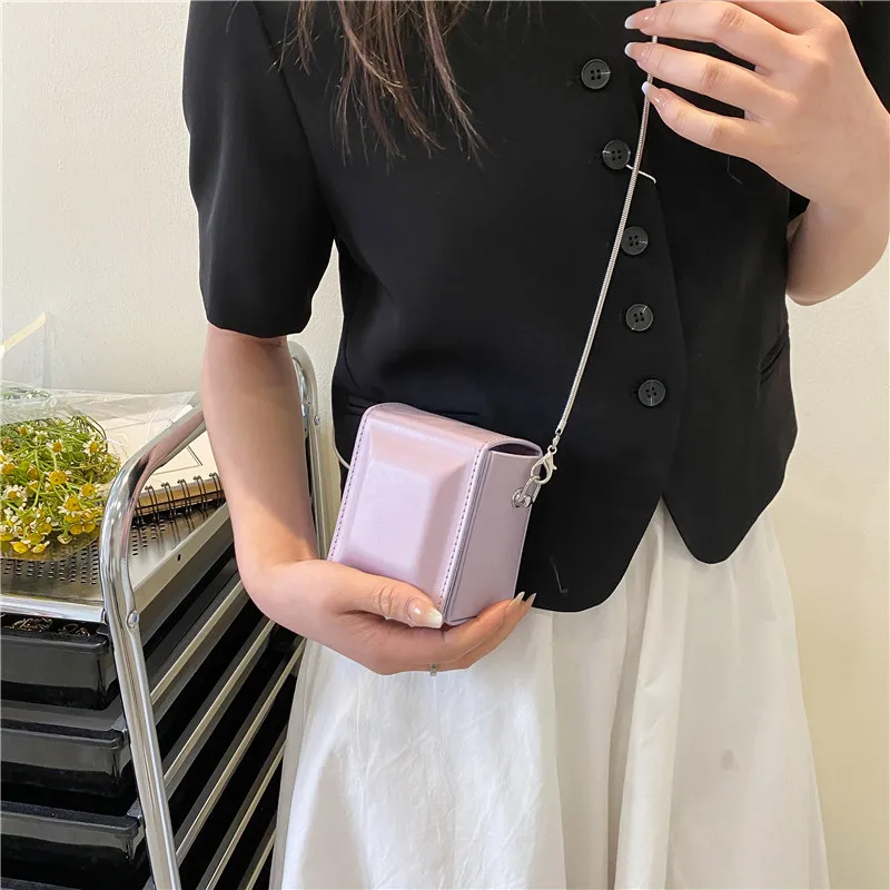 Fashion Solid Color Lady Messenger Lipstick Bag Female Mini Checkered Designer Women\'s Crossbody Bag Small Casual Shoulder Bag