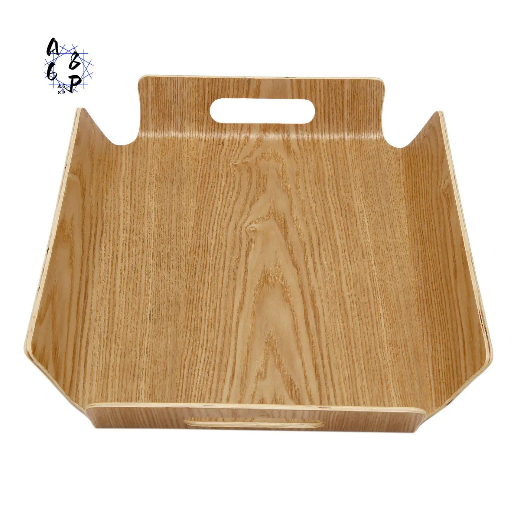 

A68P-Luxury Desk Table Bamboo In Bed Bread Wooden Tray Wood Fruit Breakfast Food Cake Coffee Tea Serving Tray With Handles