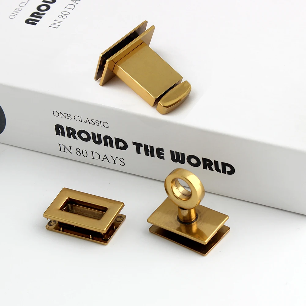 

2/5/10Sets 35x28mm Satin Gold Metal Turn Locks Twist Lock For Shoulder Handbag Purse Bags Luggage DIY Leather Craft Accessories