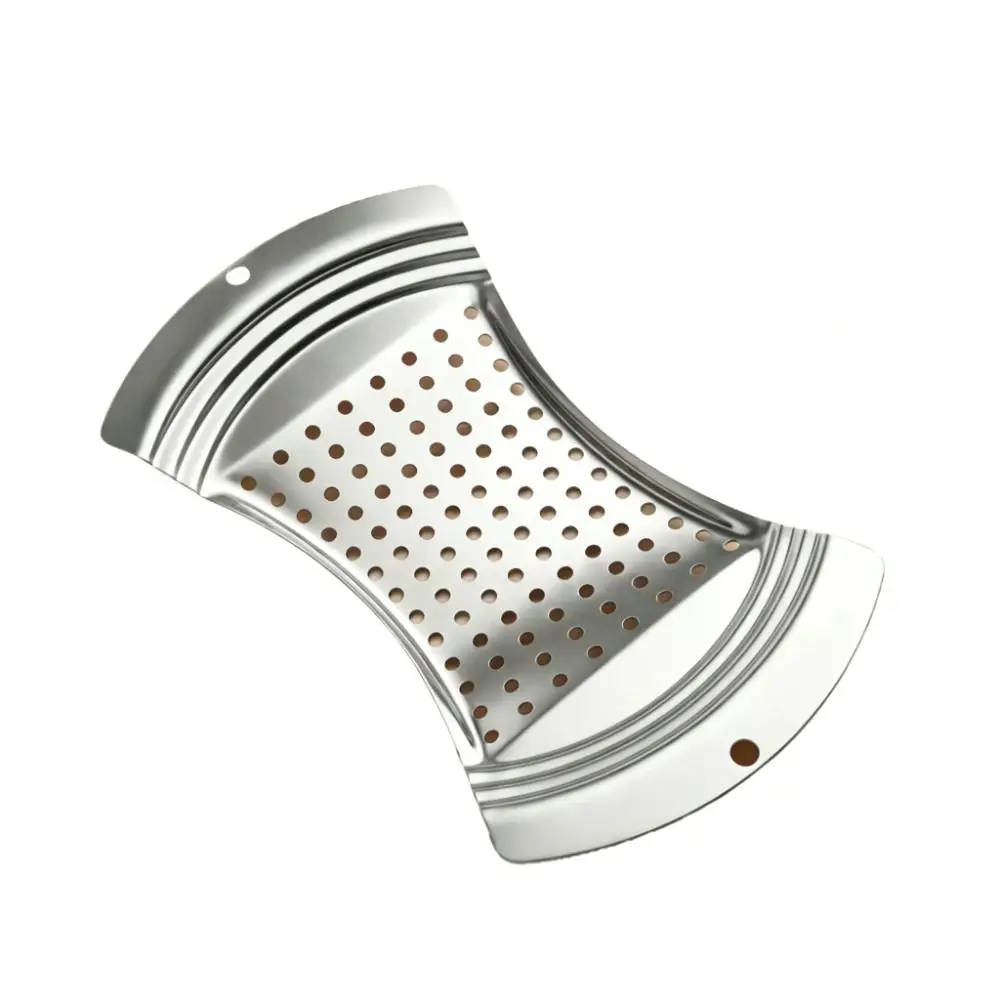 Stainless Steel Dough Drop Maker Perforated Surface Pot-Mounted Batter Dumpling Maker Grooved Edge Heat-Resistant Grips