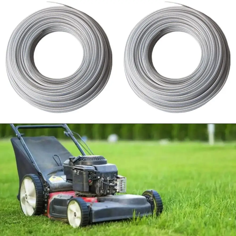 For Durable 4 0mm Steel Trimmer Line 2 Rolls of 15 Meters for Use with Grass Trimmers and Brush Cutters in Lawn Maintenance