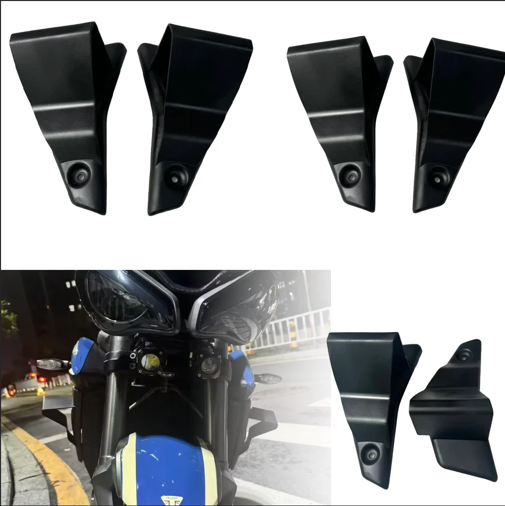 

For Motorcycle Spoiler Side Fairing Aerodynamic Winglet Fixed Wing Side Spoiler Street Triple 765 R RS 2022 2021 2020