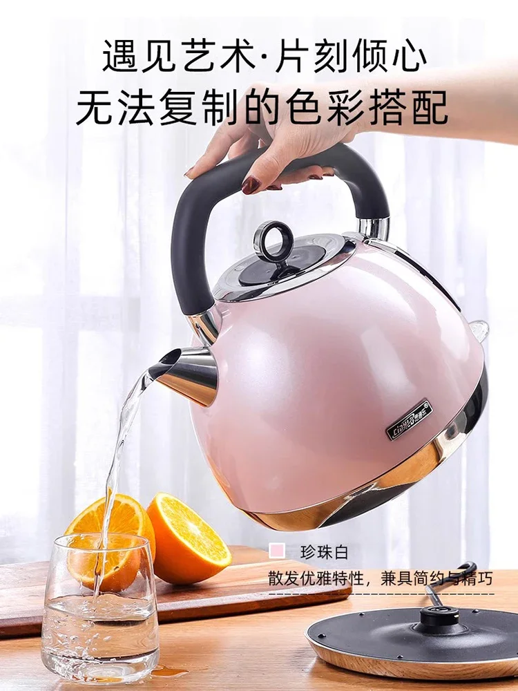 220V Cidylo Electric Kettle with Large Capacity and Retro Style, Auto Shut-Off and Anti-Dry Burning Function,