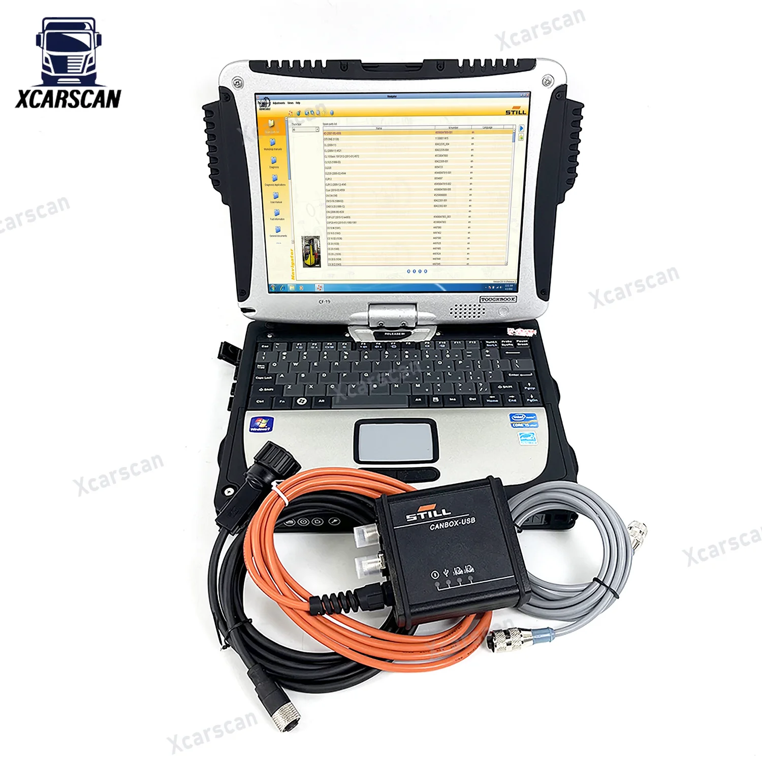 For Still CANBOX+CF19 Laptop 50983605400 Incado Forklift STEDS 8.21 Can Bus Still Diagnostic Tool Forklift Scanner Tool