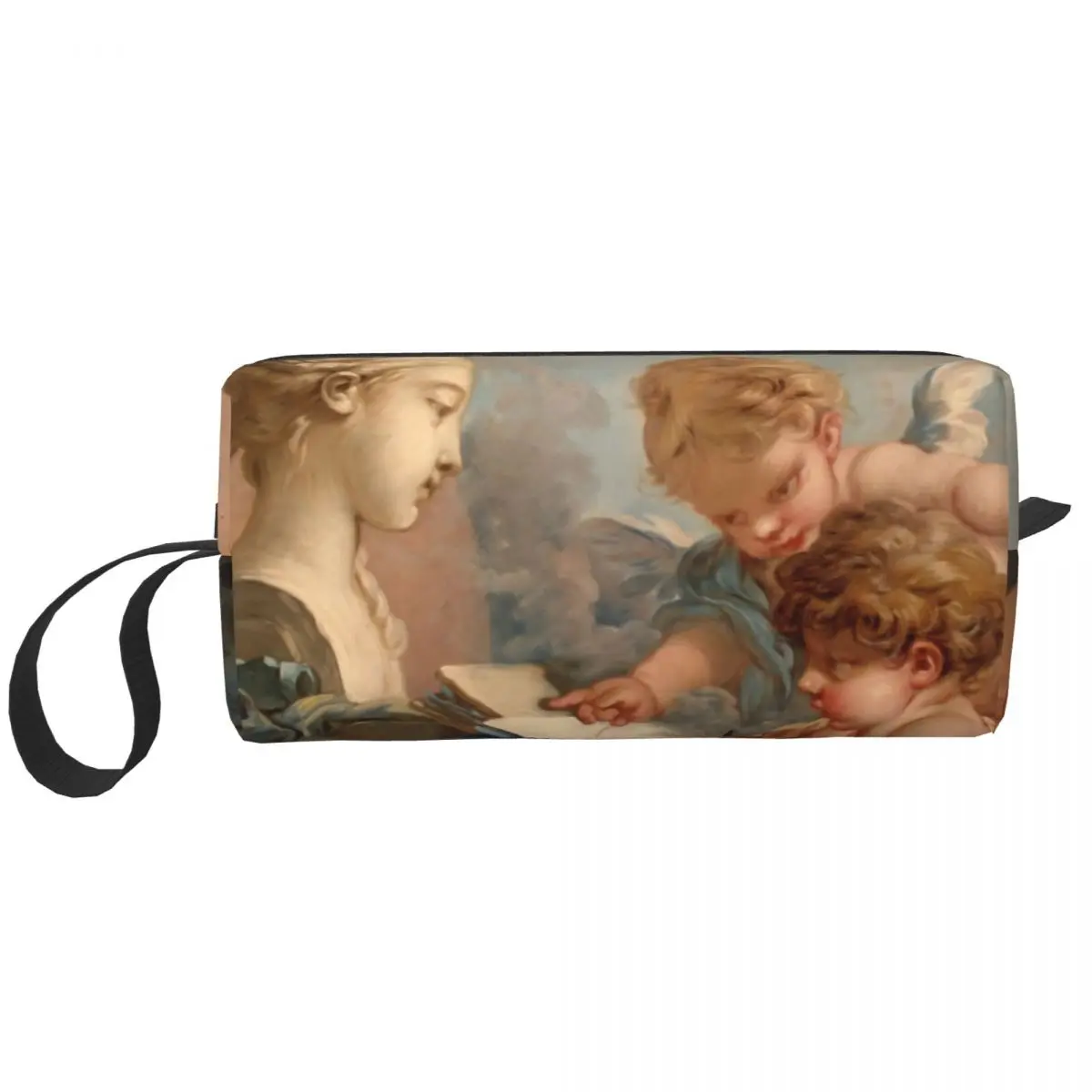 Aesthetic Renaissance Angel Cherub Cosmetic Bag Fashion Big Capacity Boucher Rococo Art Makeup Case Beauty Storage Toiletry Bags