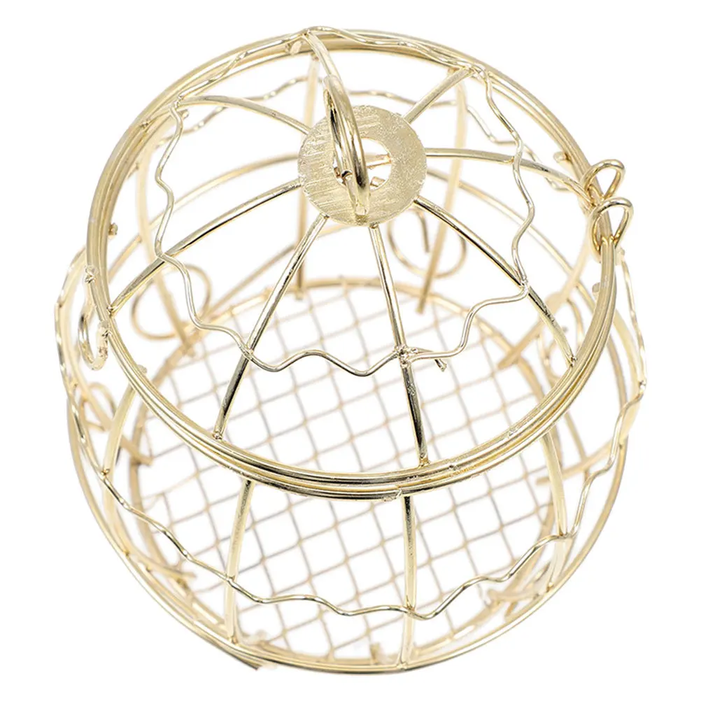 

Round Hanging Outdoor Feeder Metal Windproof Heavy-Duty Feeder for Wild Birds Station Bird Food Water Bowl