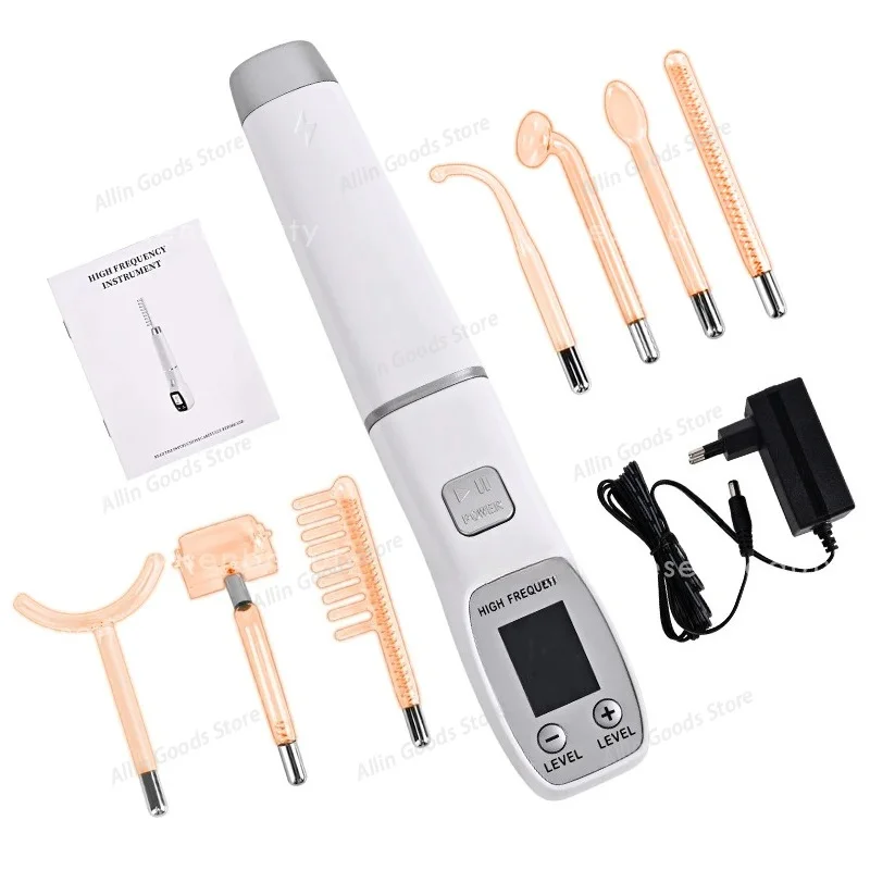 08B Color Screen High Frequency Electrotherapy Machine, High Frequency Ozone Electrotherapy Wand, Red Light Beauty Equipment