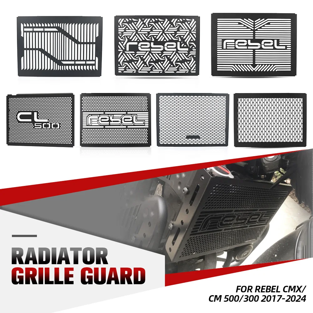 

2024 For Honda REBEL 500/300 CMX 500/300 CM 500/300 2017-2023 Motorcycle Water Tank Protecter Radiator Grille Guard Cover CMX500