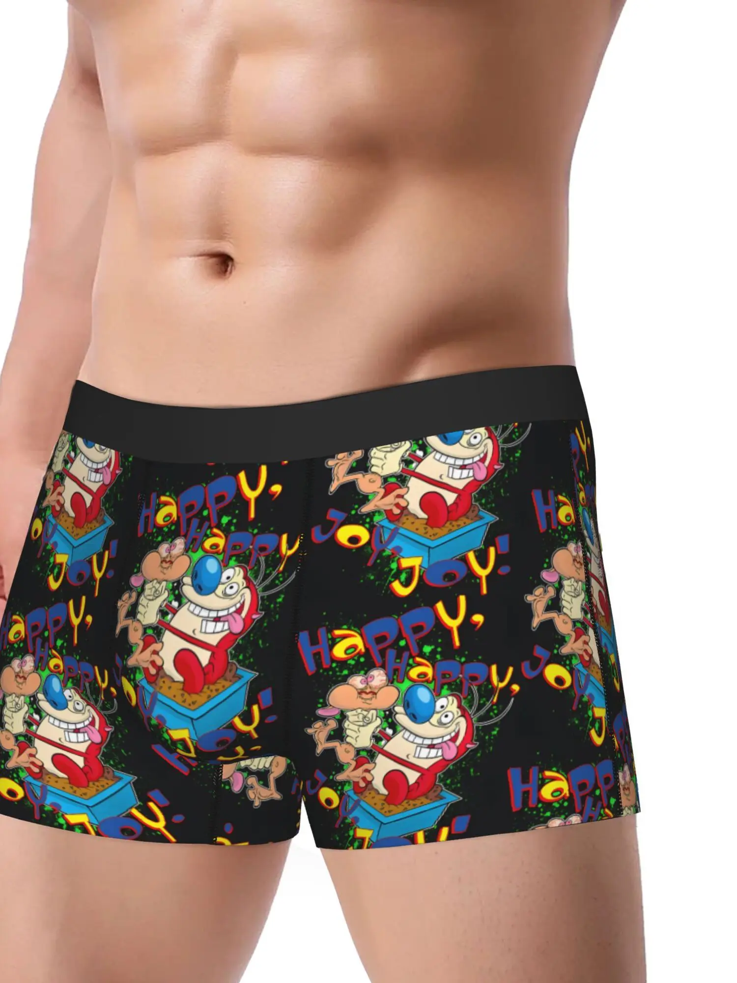 BIIHUDU Men's Vintage Boxer Briefs - Non-Transparent Underwear with Happy Birthday PRINT, Birthday Boy Design - Stretchy Fabric