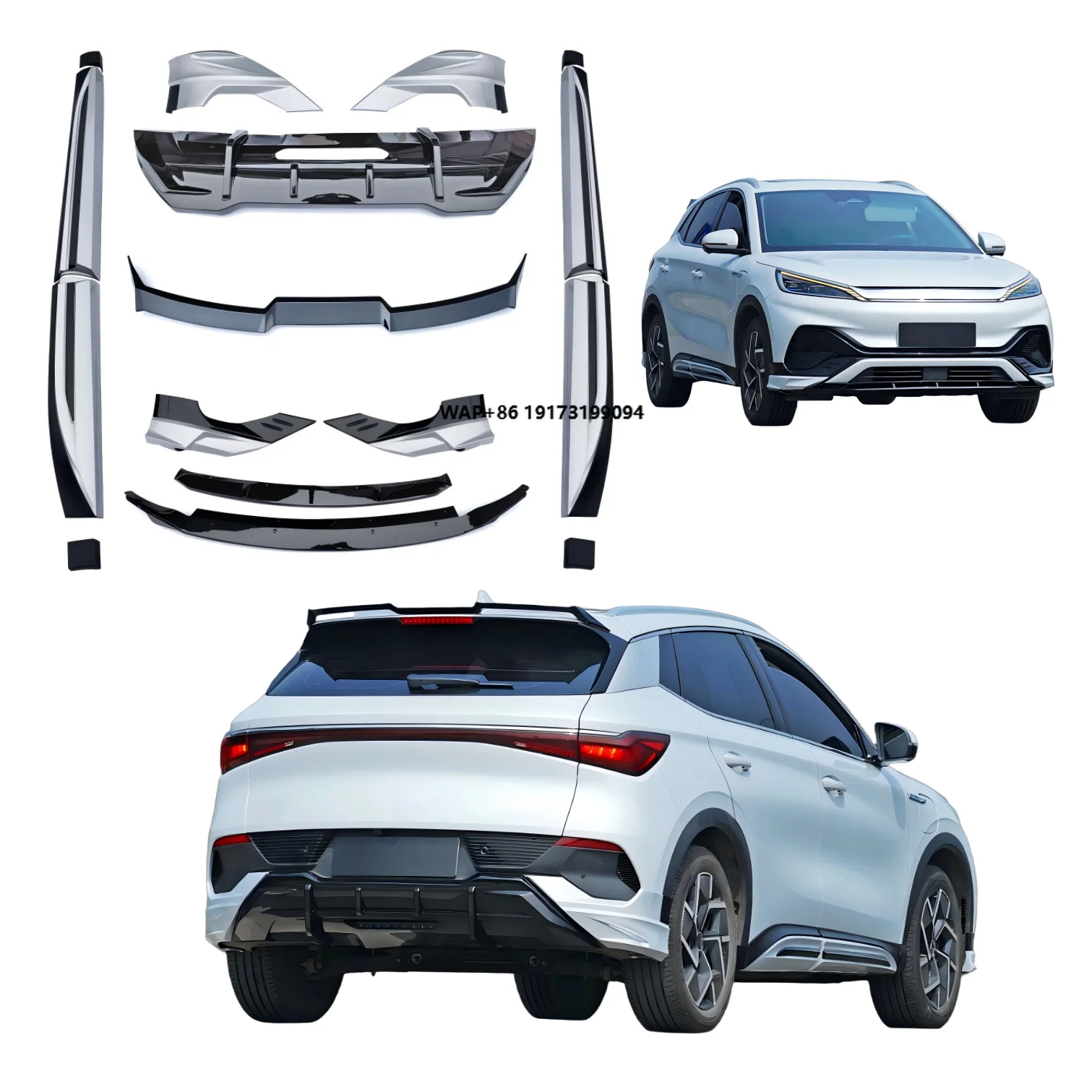 

Factory Wholesale Bodykit for Atto3 Yuan Plus Front and Rear Bumper Side Skirts High-quality Spoiler Car Accessories Parts